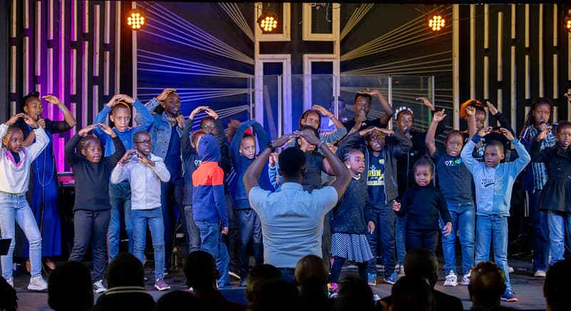 Children in church program